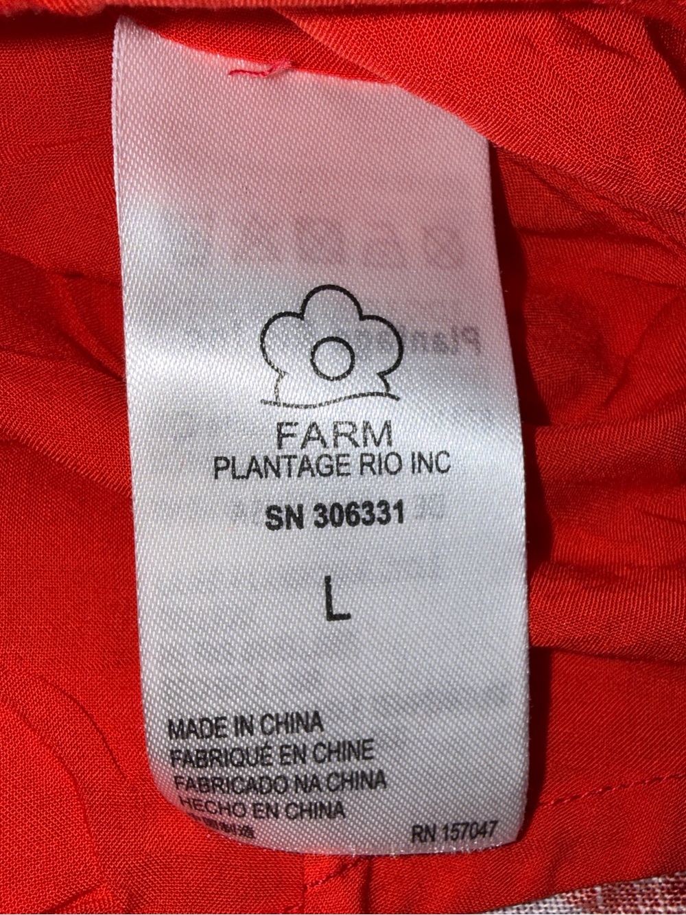 🌺 Farm Rio Summer Sunrise Embroidered Linen Maxi Dress Size Large Red Pink - Picture 12 of 16